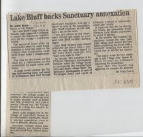 Lake Bluff Backs Sanctuary Annexation